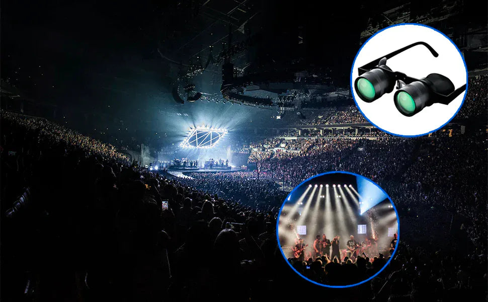 Hands-Free Binocular Glasses 10x - Fishing, Bird Watching & Sports Telescope Fishing Binoculars for outdoor bird watching, fishing, sports, theater professional hands-free glasses HD portable telescope