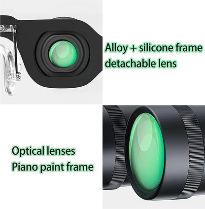 Hands-Free Binocular Glasses 10x - Fishing, Bird Watching & Sports Telescope Fishing Binoculars for outdoor bird watching, fishing, sports, theater professional hands-free glasses HD portable telescope