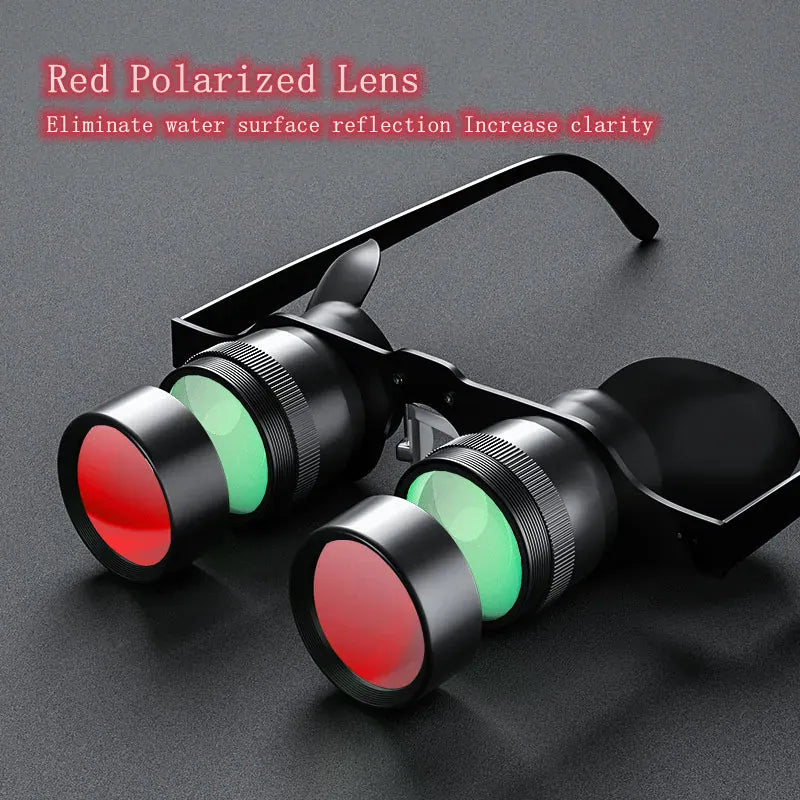 Hands-Free Binocular Glasses 10x - Fishing, Bird Watching & Sports Telescope Fishing Binoculars for outdoor bird watching, fishing, sports, theater professional hands-free glasses HD portable telescope