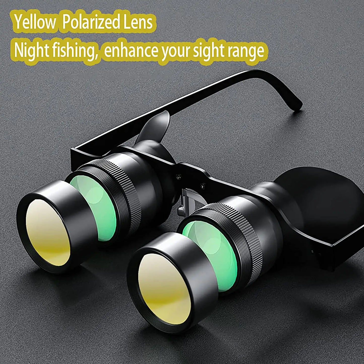 Hands-Free Binocular Glasses 10x - Fishing, Bird Watching & Sports Telescope Fishing Binoculars for outdoor bird watching, fishing, sports, theater professional hands-free glasses HD portable telescope