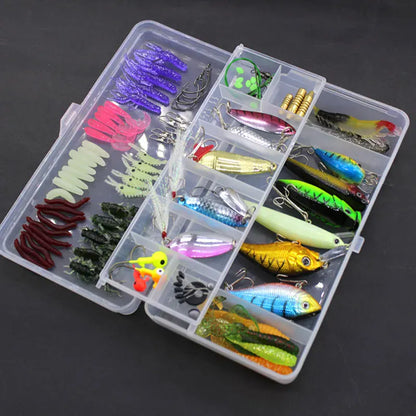 Fishing Lure Kit Criket Shrimp Earthworm VIB Minnow Popper Crank Pencil Spoon Wire Bait Grub Worm Texas Rig Soft Baits Fishing Lure Kit Criket Shrimp Earthworm VIB Minnow Popper Crank Pencil Spoon Wire Bait Grub Worm Texas Rig Soft Baits