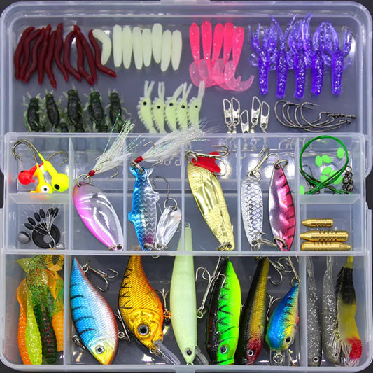 Fishing Lure Kit Criket Shrimp Earthworm VIB Minnow Popper Crank Pencil Spoon Wire Bait Grub Worm Texas Rig Soft Baits Fishing Lure Kit Criket Shrimp Earthworm VIB Minnow Popper Crank Pencil Spoon Wire Bait Grub Worm Texas Rig Soft Baits