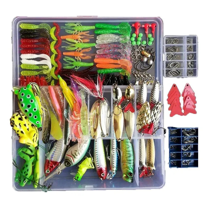 Fishing Lures Kit Hard Soft Baits Metal Jigs & Tackle Box – Wahooly Fishing Lures Kit – Hard & Soft Baits, Metal Jigs, Spoons & Tackle Box