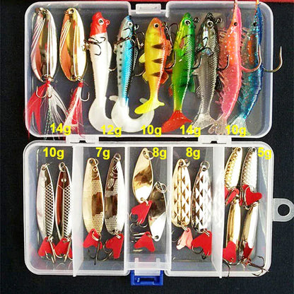 Fishing Lures Kit Hard Soft Baits Metal Jigs & Tackle Box – Wahooly Fishing Lures Kit – Hard & Soft Baits, Metal Jigs, Spoons & Tackle Box