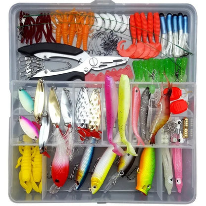 Fishing Lures Kit Hard Soft Baits Metal Jigs & Tackle Box – Wahooly Fishing Lures Kit – Hard & Soft Baits, Metal Jigs, Spoons & Tackle Box
