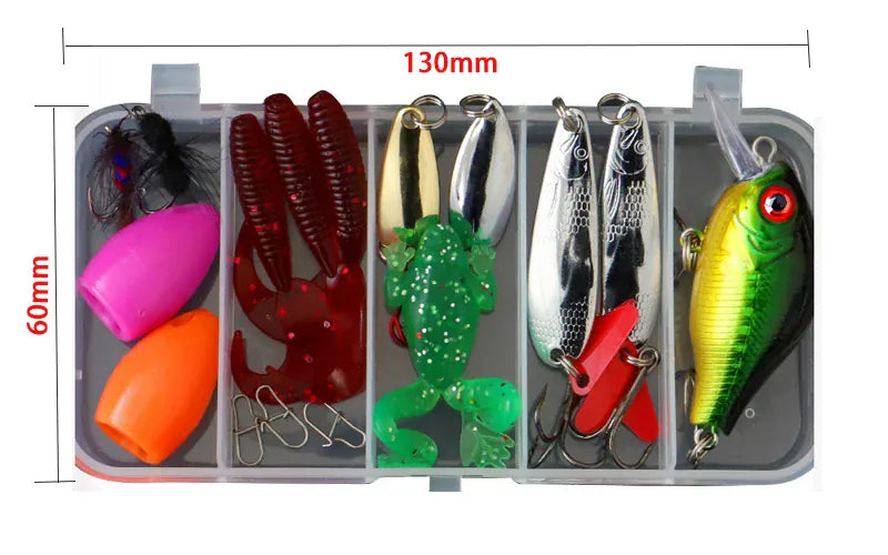Fishing Lures Kit Hard Soft Baits Metal Jigs & Tackle Box – Wahooly Fishing Lures Kit – Hard & Soft Baits, Metal Jigs, Spoons & Tackle Box