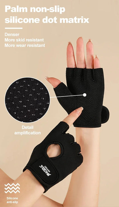 Fitness Half Finger Gloves Unisex Fitness Gym Weightlifting Exercise Gloves Silicone Anti Slip Breathable Outdoor Cycling Gloves Fitness Half Finger Gloves Unisex Fitness Gym Weightlifting Exercise Gloves Silicone Anti Slip Breathable Outdoor Cycling Gloves
