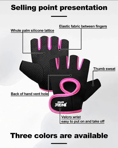 Fitness Half Finger Gloves Unisex Fitness Gym Weightlifting Exercise Gloves Silicone Anti Slip Breathable Outdoor Cycling Gloves Fitness Half Finger Gloves Unisex Fitness Gym Weightlifting Exercise Gloves Silicone Anti Slip Breathable Outdoor Cycling Gloves