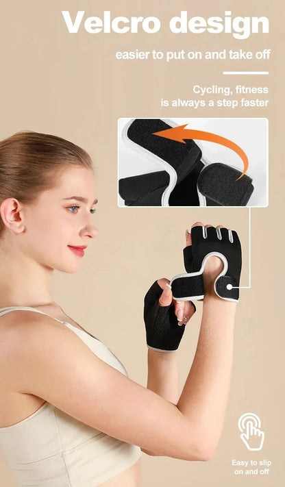 Fitness Half Finger Gloves Unisex Fitness Gym Weightlifting Exercise Gloves Silicone Anti Slip Breathable Outdoor Cycling Gloves Fitness Half Finger Gloves Unisex Fitness Gym Weightlifting Exercise Gloves Silicone Anti Slip Breathable Outdoor Cycling Gloves