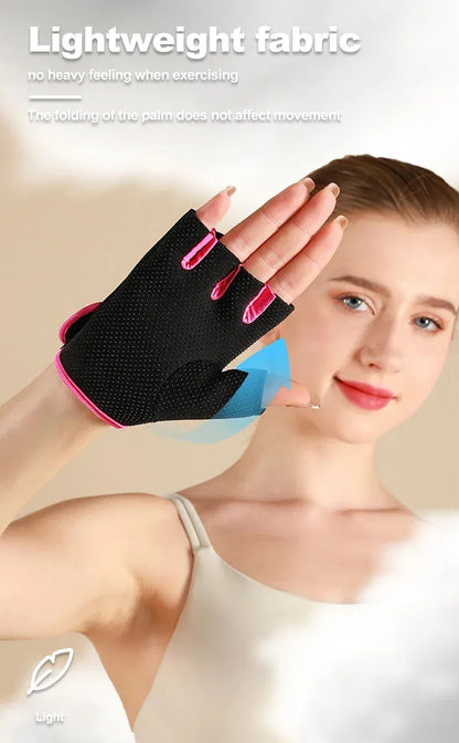 Fitness Half Finger Gloves Unisex Fitness Gym Weightlifting Exercise Gloves Silicone Anti Slip Breathable Outdoor Cycling Gloves Fitness Half Finger Gloves Unisex Fitness Gym Weightlifting Exercise Gloves Silicone Anti Slip Breathable Outdoor Cycling Gloves