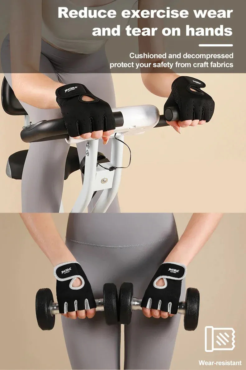 Fitness Half Finger Gloves Unisex Fitness Gym Weightlifting Exercise Gloves Silicone Anti Slip Breathable Outdoor Cycling Gloves Fitness Half Finger Gloves Unisex Fitness Gym Weightlifting Exercise Gloves Silicone Anti Slip Breathable Outdoor Cycling Gloves