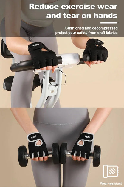 Fitness Half Finger Gloves Unisex Fitness Gym Weightlifting Exercise Gloves Silicone Anti Slip Breathable Outdoor Cycling Gloves Fitness Half Finger Gloves Unisex Fitness Gym Weightlifting Exercise Gloves Silicone Anti Slip Breathable Outdoor Cycling Gloves