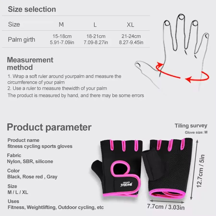 Fitness Half Finger Gloves Unisex Fitness Gym Weightlifting Exercise Gloves Silicone Anti Slip Breathable Outdoor Cycling Gloves Fitness Half Finger Gloves Unisex Fitness Gym Weightlifting Exercise Gloves Silicone Anti Slip Breathable Outdoor Cycling Gloves
