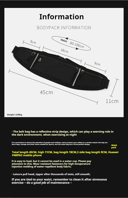 Fitness outdoor sports waist bag, running mobile waist bag, men's and women's outdoor equipment, invisible waterproof mini waist Fitness outdoor sports waist bag, running mobile waist bag, men's and women's outdoor equipment, invisible waterproof mini waist