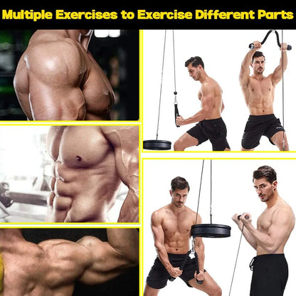 Fitness Pulley Cable Machine System DIY Gym Attachment Adjustable 2.5m Cable Workout Arm Biceps Triceps Hand Training Equipment Fitness Pulley Cable Machine System DIY Gym Attachment Adjustable 2.5m Cable Workout Arm Biceps Triceps Hand Training Equipment