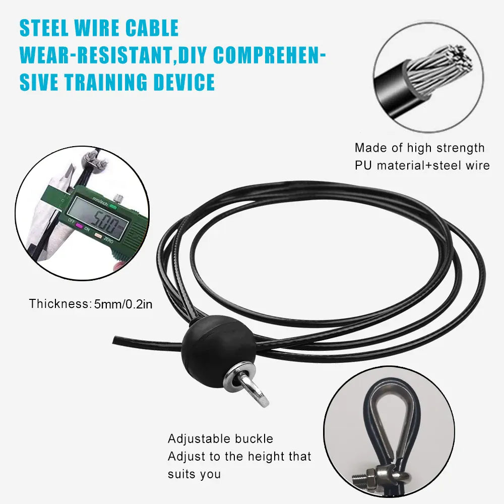 Fitness Pulley Cable Machine System DIY Gym Attachment Adjustable 2.5m Cable Workout Arm Biceps Triceps Hand Training Equipment Fitness Pulley Cable Machine System DIY Gym Attachment Adjustable 2.5m Cable Workout Arm Biceps Triceps Hand Training Equipment