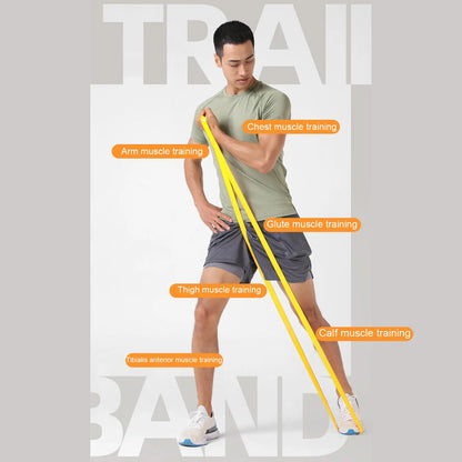 Fitness Resistance Bands TPE Strength Training Pull-Up Stretching | Wahooly Fitness Resistance Bands – TPE Elastic Bands for Strength Training, Pull-Ups & Stretching