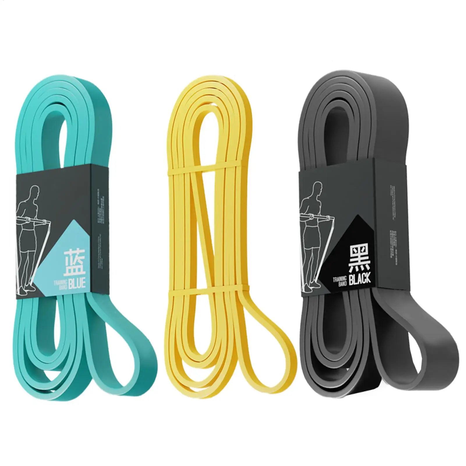Fitness Resistance Bands TPE Strength Training Pull-Up Stretching | Wahooly Fitness Resistance Bands – TPE Elastic Bands for Strength Training, Pull-Ups & Stretching