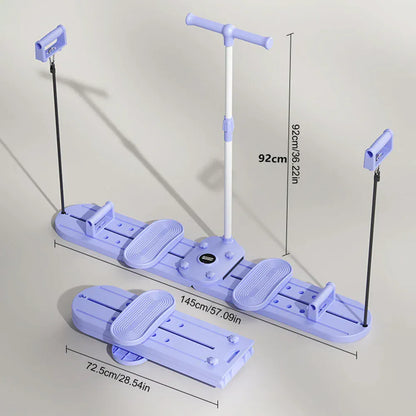 Fitness Ski Machine With Handle& Pull Rope Foldable Simulated Ski Trainer Pelvic Floor Muscle Strengthener For Full Body Workout Fitness Ski Machine With Handle& Pull Rope Foldable Simulated Ski Trainer Pelvic Floor Muscle Strengthener For Full Body Workout