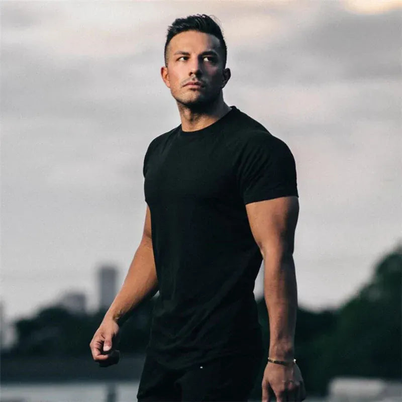 Fitness T-Shirt Men Bodybuilding Short Sleeve Sport Running T-shirt Men Sportswear Workout Shirts Male Men Gym Summer Tops Tee Fitness T-Shirt Men Bodybuilding Short Sleeve Sport Running T-shirt Men Sportswear Workout Shirts Male Men Gym Summer Tops Tee