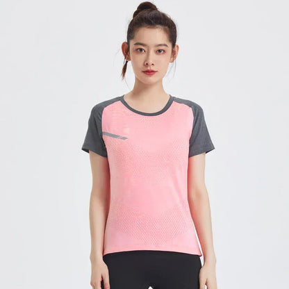 Fitness Women Shirts Quick Dry Yoga Sport T Shirt Gym Running Sportswear Tops Short Sleeve Training Blouses Jersey Jogging Tee Fitness Women Shirts Quick Dry Yoga Sport T Shirt Gym Running Sportswear Tops Short Sleeve Training Blouses Jersey Jogging Tee