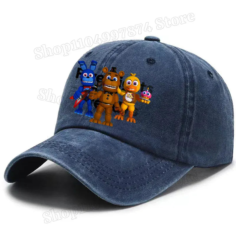 Five Nights At Freddys Baseball Cap Men Fnafs Anime Retro Sun Hat Boy Outdoor Sports Sunbonnet Adult Spring Autumn Headgear Gift Five Nights At Freddys Baseball Cap Men Fnafs Anime Retro Sun Hat Boy Outdoor Sports Sunbonnet Adult Spring Autumn Headgear Gift