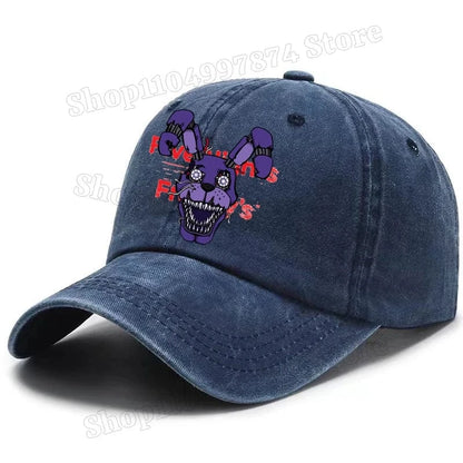 Five Nights At Freddys Baseball Cap Men Fnafs Anime Retro Sun Hat Boy Outdoor Sports Sunbonnet Adult Spring Autumn Headgear Gift Five Nights At Freddys Baseball Cap Men Fnafs Anime Retro Sun Hat Boy Outdoor Sports Sunbonnet Adult Spring Autumn Headgear Gift