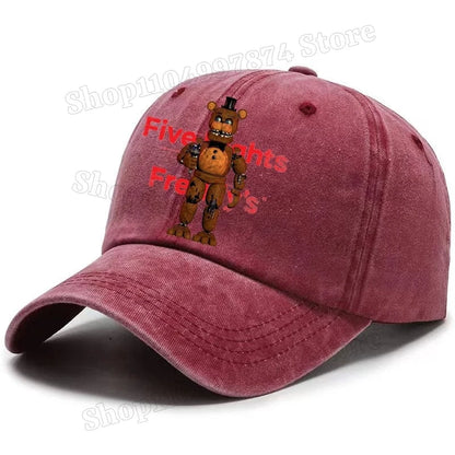 Five Nights At Freddys Baseball Cap Men Fnafs Anime Retro Sun Hat Boy Outdoor Sports Sunbonnet Adult Spring Autumn Headgear Gift Five Nights At Freddys Baseball Cap Men Fnafs Anime Retro Sun Hat Boy Outdoor Sports Sunbonnet Adult Spring Autumn Headgear Gift