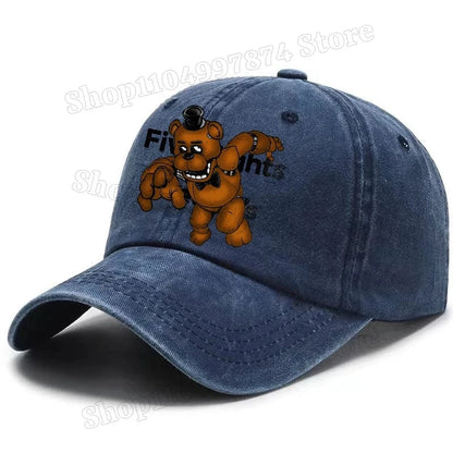 Five Nights At Freddys Baseball Cap Men Fnafs Anime Retro Sun Hat Boy Outdoor Sports Sunbonnet Adult Spring Autumn Headgear Gift Five Nights At Freddys Baseball Cap Men Fnafs Anime Retro Sun Hat Boy Outdoor Sports Sunbonnet Adult Spring Autumn Headgear Gift