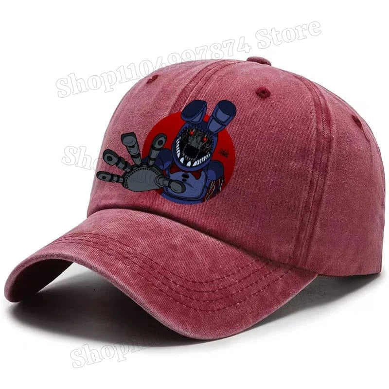 Five Nights At Freddys Baseball Cap Men Fnafs Anime Retro Sun Hat Boy Outdoor Sports Sunbonnet Adult Spring Autumn Headgear Gift Five Nights At Freddys Baseball Cap Men Fnafs Anime Retro Sun Hat Boy Outdoor Sports Sunbonnet Adult Spring Autumn Headgear Gift