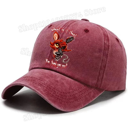 Five Nights At Freddys Baseball Cap Men Fnafs Anime Retro Sun Hat Boy Outdoor Sports Sunbonnet Adult Spring Autumn Headgear Gift Five Nights At Freddys Baseball Cap Men Fnafs Anime Retro Sun Hat Boy Outdoor Sports Sunbonnet Adult Spring Autumn Headgear Gift