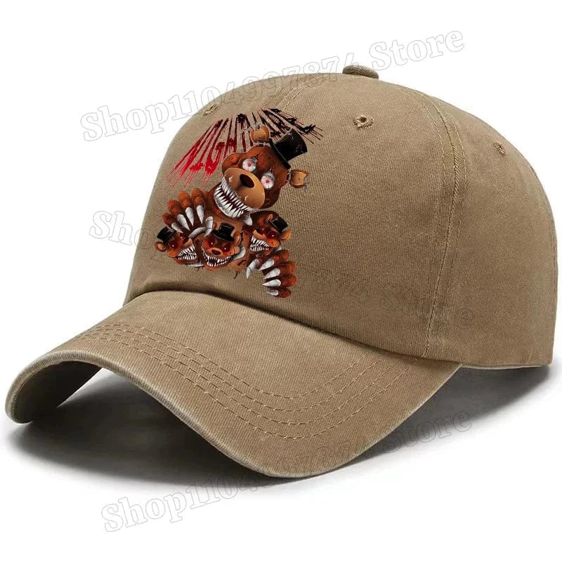 Five Nights At Freddys Baseball Cap Men Fnafs Anime Retro Sun Hat Boy Outdoor Sports Sunbonnet Adult Spring Autumn Headgear Gift Five Nights At Freddys Baseball Cap Men Fnafs Anime Retro Sun Hat Boy Outdoor Sports Sunbonnet Adult Spring Autumn Headgear Gift