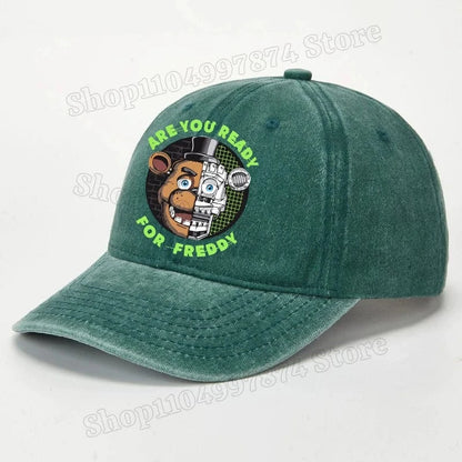 Five Nights At Freddys Baseball Cap Men Fnafs Anime Retro Sun Hat Boy Outdoor Sports Sunbonnet Adult Spring Autumn Headgear Gift Five Nights At Freddys Baseball Cap Men Fnafs Anime Retro Sun Hat Boy Outdoor Sports Sunbonnet Adult Spring Autumn Headgear Gift