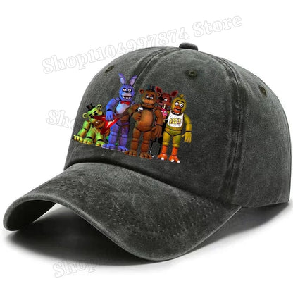 Five Nights At Freddys Baseball Cap Men Fnafs Anime Retro Sun Hat Boy Outdoor Sports Sunbonnet Adult Spring Autumn Headgear Gift Five Nights At Freddys Baseball Cap Men Fnafs Anime Retro Sun Hat Boy Outdoor Sports Sunbonnet Adult Spring Autumn Headgear Gift