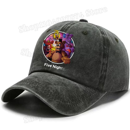 Five Nights At Freddys Baseball Cap Men Fnafs Anime Retro Sun Hat Boy Outdoor Sports Sunbonnet Adult Spring Autumn Headgear Gift Five Nights At Freddys Baseball Cap Men Fnafs Anime Retro Sun Hat Boy Outdoor Sports Sunbonnet Adult Spring Autumn Headgear Gift