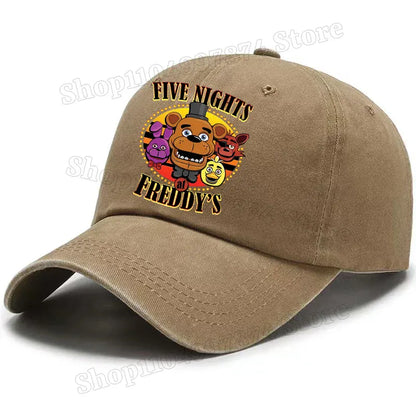 Five Nights At Freddys Baseball Cap Men Fnafs Anime Retro Sun Hat Boy Outdoor Sports Sunbonnet Adult Spring Autumn Headgear Gift Five Nights At Freddys Baseball Cap Men Fnafs Anime Retro Sun Hat Boy Outdoor Sports Sunbonnet Adult Spring Autumn Headgear Gift