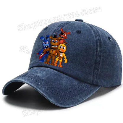 Five Nights At Freddys Baseball Cap Men Fnafs Anime Retro Sun Hat Boy Outdoor Sports Sunbonnet Adult Spring Autumn Headgear Gift Five Nights At Freddys Baseball Cap Men Fnafs Anime Retro Sun Hat Boy Outdoor Sports Sunbonnet Adult Spring Autumn Headgear Gift