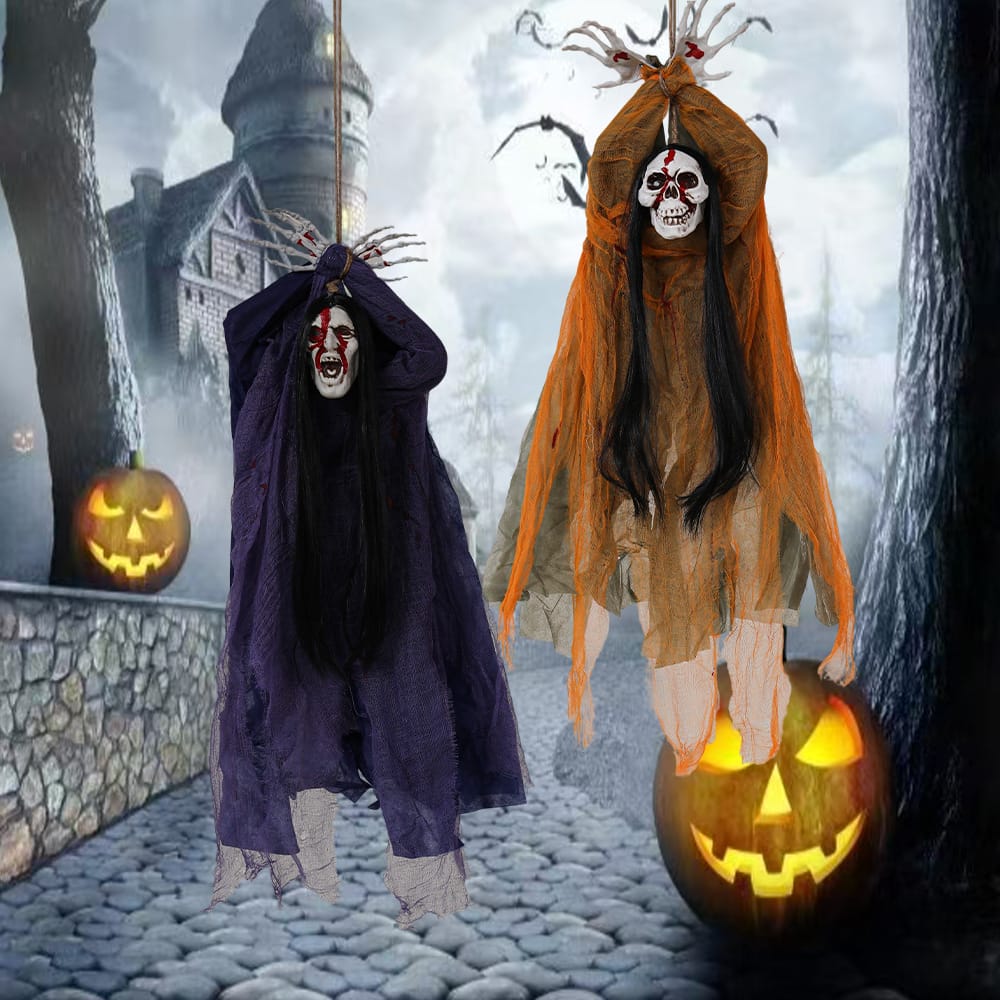 Flexibly Matched Halloween Decorations Halloween Skull Ghost Decoration Spooky Halloween Hanging Ghost for Haunted for Porch Flexibly Matched Halloween Decorations Halloween Skull Ghost Decoration Spooky Halloween Hanging Ghost for Haunted for Porch