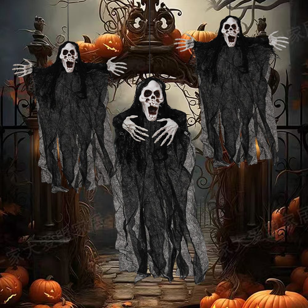 Flexibly Matched Halloween Decorations Halloween Skull Ghost Decoration Spooky Halloween Hanging Ghost for Haunted for Porch Flexibly Matched Halloween Decorations Halloween Skull Ghost Decoration Spooky Halloween Hanging Ghost for Haunted for Porch