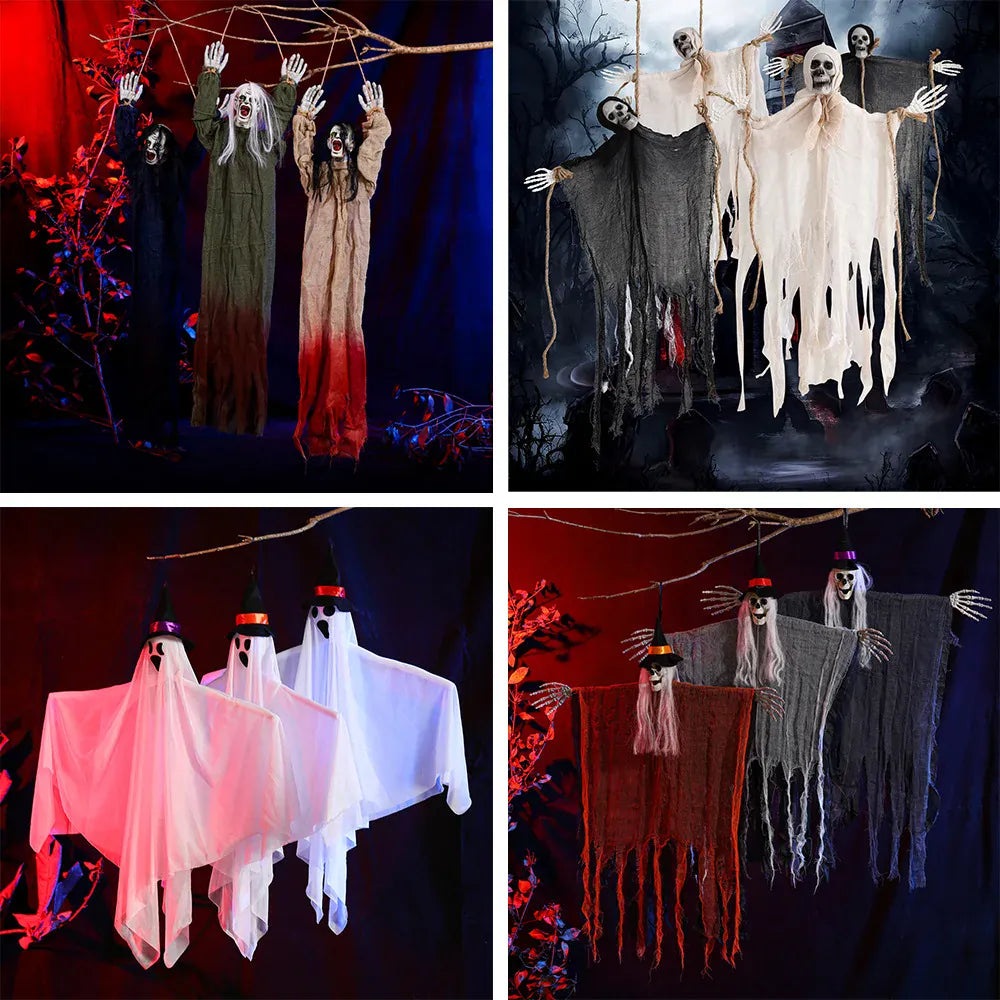 Flexibly Matched Halloween Decorations Halloween Skull Ghost Decoration Spooky Halloween Hanging Ghost for Haunted for Porch Flexibly Matched Halloween Decorations Halloween Skull Ghost Decoration Spooky Halloween Hanging Ghost for Haunted for Porch