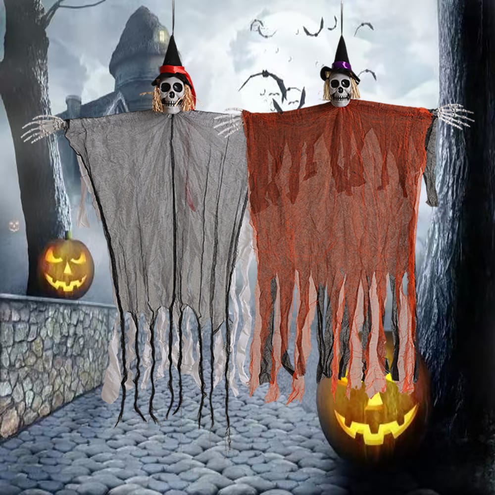 Flexibly Matched Halloween Decorations Halloween Skull Ghost Decoration Spooky Halloween Hanging Ghost for Haunted for Porch Flexibly Matched Halloween Decorations Halloween Skull Ghost Decoration Spooky Halloween Hanging Ghost for Haunted for Porch