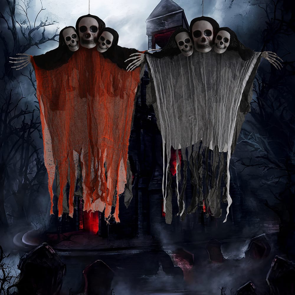Flexibly Matched Halloween Decorations Halloween Skull Ghost Decoration Spooky Halloween Hanging Ghost for Haunted for Porch Flexibly Matched Halloween Decorations Halloween Skull Ghost Decoration Spooky Halloween Hanging Ghost for Haunted for Porch