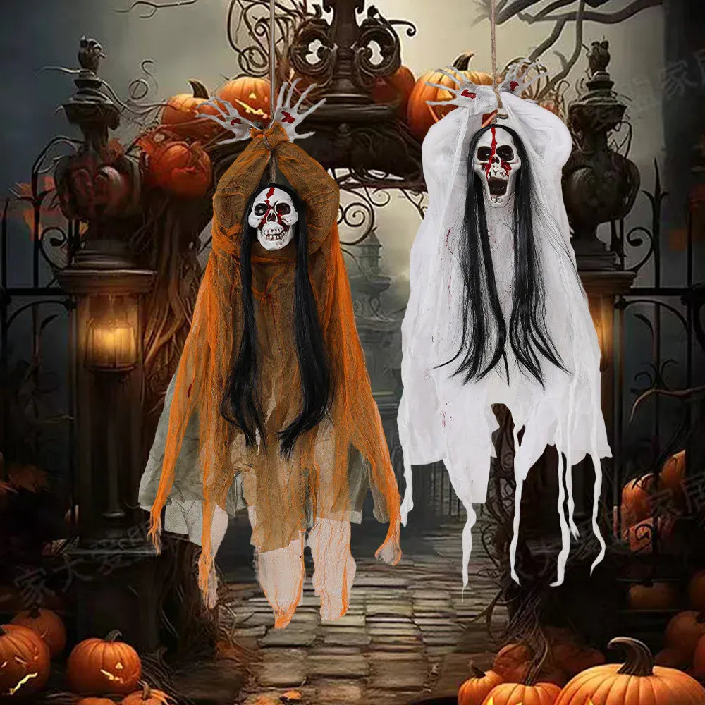 Flexibly Matched Halloween Decorations Halloween Skull Ghost Decoration Spooky Halloween Hanging Ghost for Haunted for Porch Flexibly Matched Halloween Decorations Halloween Skull Ghost Decoration Spooky Halloween Hanging Ghost for Haunted for Porch