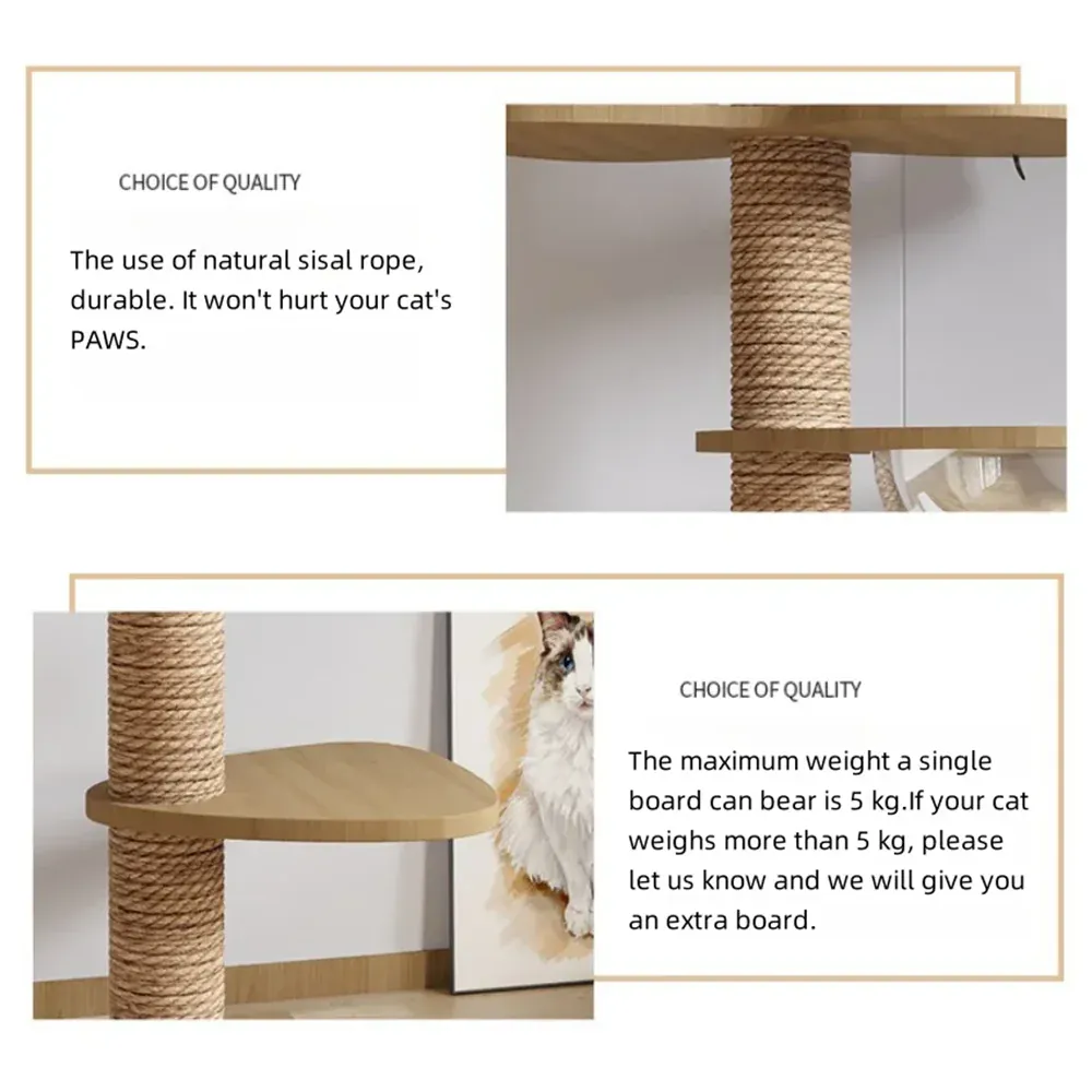 Floor-to-Ceiling Adjustable Cat Tree Tower 250-270cm – Multi-Level | Wahooly Floor-to-Ceiling Adjustable Cat Tree Tower – Multi-Level Condo with Hammock & Scratching Post