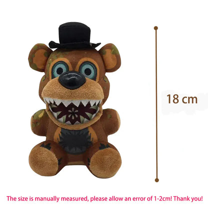 FNAF 18cm Plush Toys Bonnie Bear Foxy Cute Cartoon Stuffed Dolls Five Night at Freddy's Freddy Games Gift for Children FNAF 18cm Plush Toys Bonnie Bear Foxy Cute Cartoon Stuffed Dolls Five Night at Freddy's Freddy Games Gift for Children