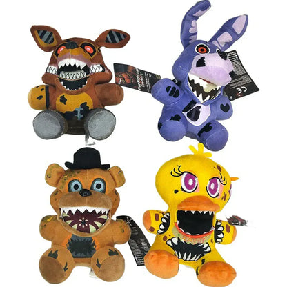 FNAF 18cm Plush Toys Bonnie Bear Foxy Cute Cartoon Stuffed Dolls Five Night at Freddy's Freddy Games Gift for Children FNAF 18cm Plush Toys Bonnie Bear Foxy Cute Cartoon Stuffed Dolls Five Night at Freddy's Freddy Games Gift for Children