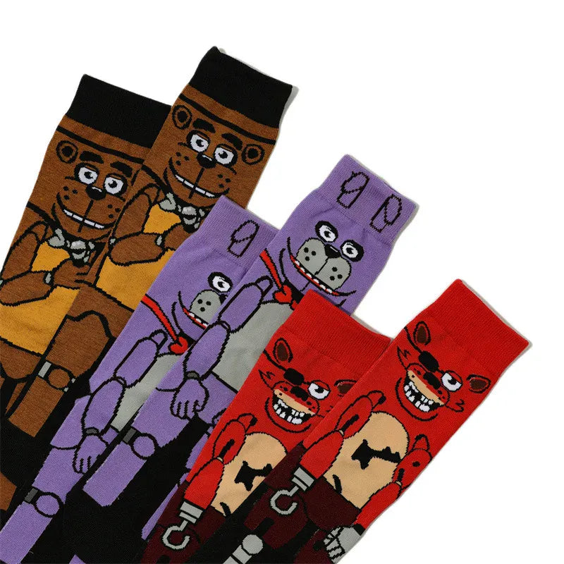 FNAF Adult Socks Five Nights At Freddy's Stocking Anime Ventilate Deodorization Sweat Absorption Cotton Socks Kids Gifts FNAF Adult Socks Five Nights At Freddy's Stocking Anime Ventilate Deodorization Sweat Absorption Cotton Socks Kids Gifts