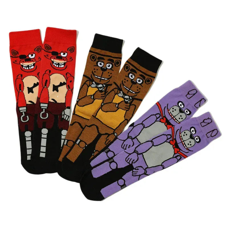 FNAF Adult Socks Five Nights At Freddy's Stocking Anime Ventilate Deodorization Sweat Absorption Cotton Socks Kids Gifts FNAF Adult Socks Five Nights At Freddy's Stocking Anime Ventilate Deodorization Sweat Absorption Cotton Socks Kids Gifts