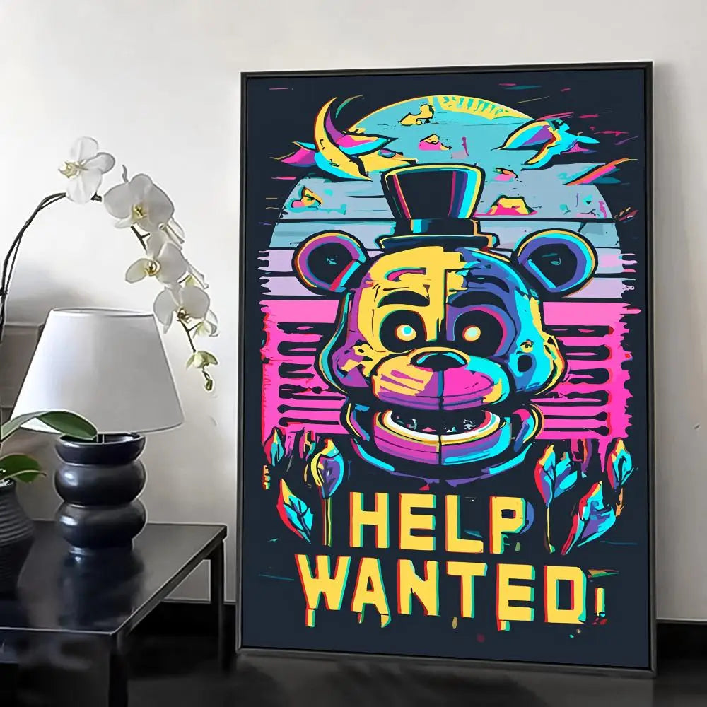 Fnaf Anime Five-nights-At-Freddys Painting Calligraphy Canvas HD Poster Wall Art interior Hallway Home Decoration Holiday Gifts Fnaf Anime Five-nights-At-Freddys Painting Calligraphy Canvas HD Poster Wall Art interior Hallway Home Decoration Holiday Gifts