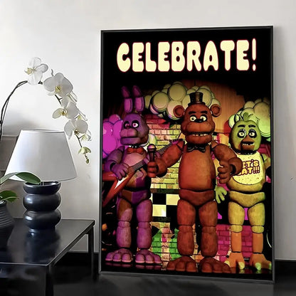 Fnaf Anime Five-nights-At-Freddys Painting Calligraphy Canvas HD Poster Wall Art interior Hallway Home Decoration Holiday Gifts Fnaf Anime Five-nights-At-Freddys Painting Calligraphy Canvas HD Poster Wall Art interior Hallway Home Decoration Holiday Gifts